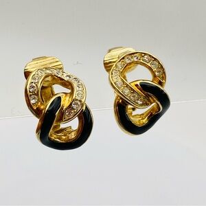 Authentic Christian Dior Rhinestones clip earring